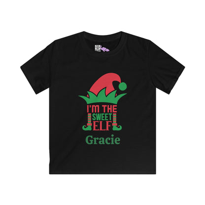 I'm The Sweet Elf Personalized Youth Softstyle Tee