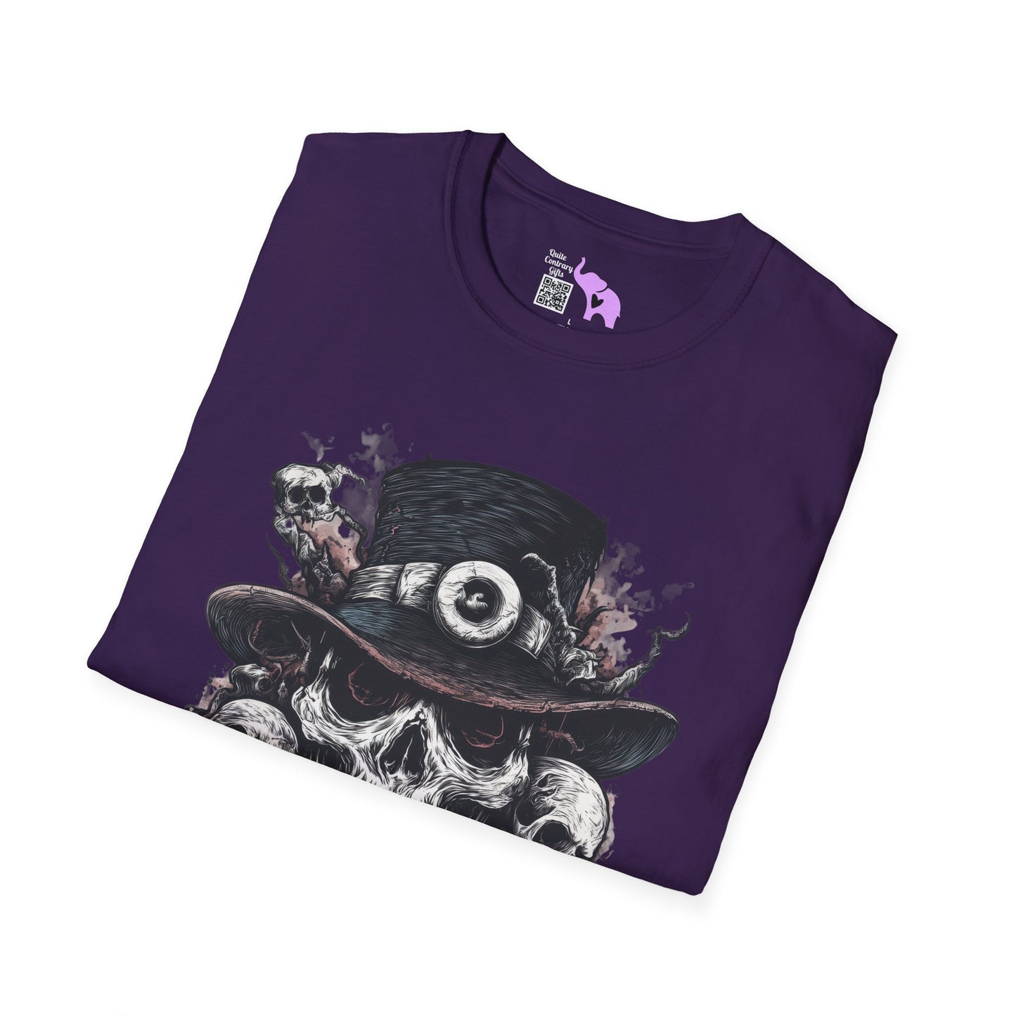 Creepy Skulls w/Top Hat Adult T-shirt