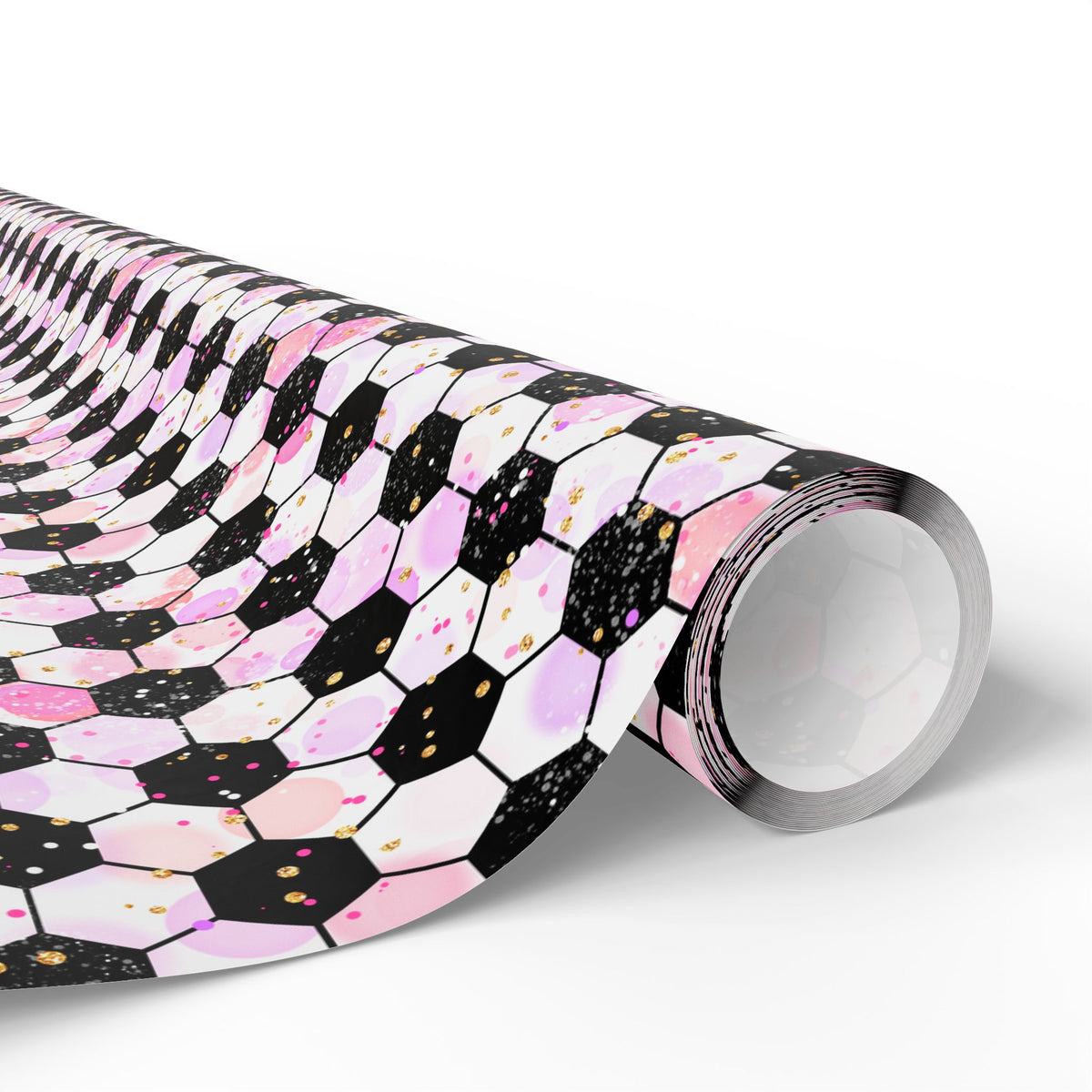 Pink Soccer Fever Wrapping Paper