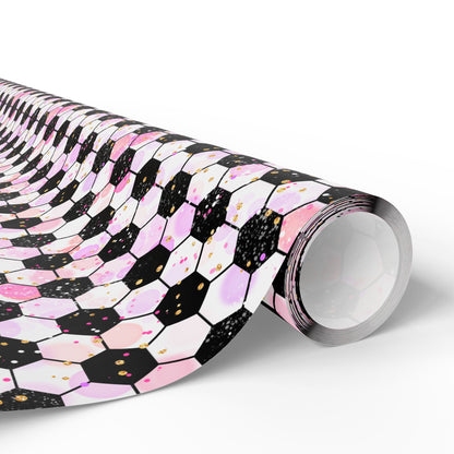 Pink Soccer Fever Wrapping Paper