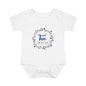 Blue Milestone Wreath Onesie-Two Months