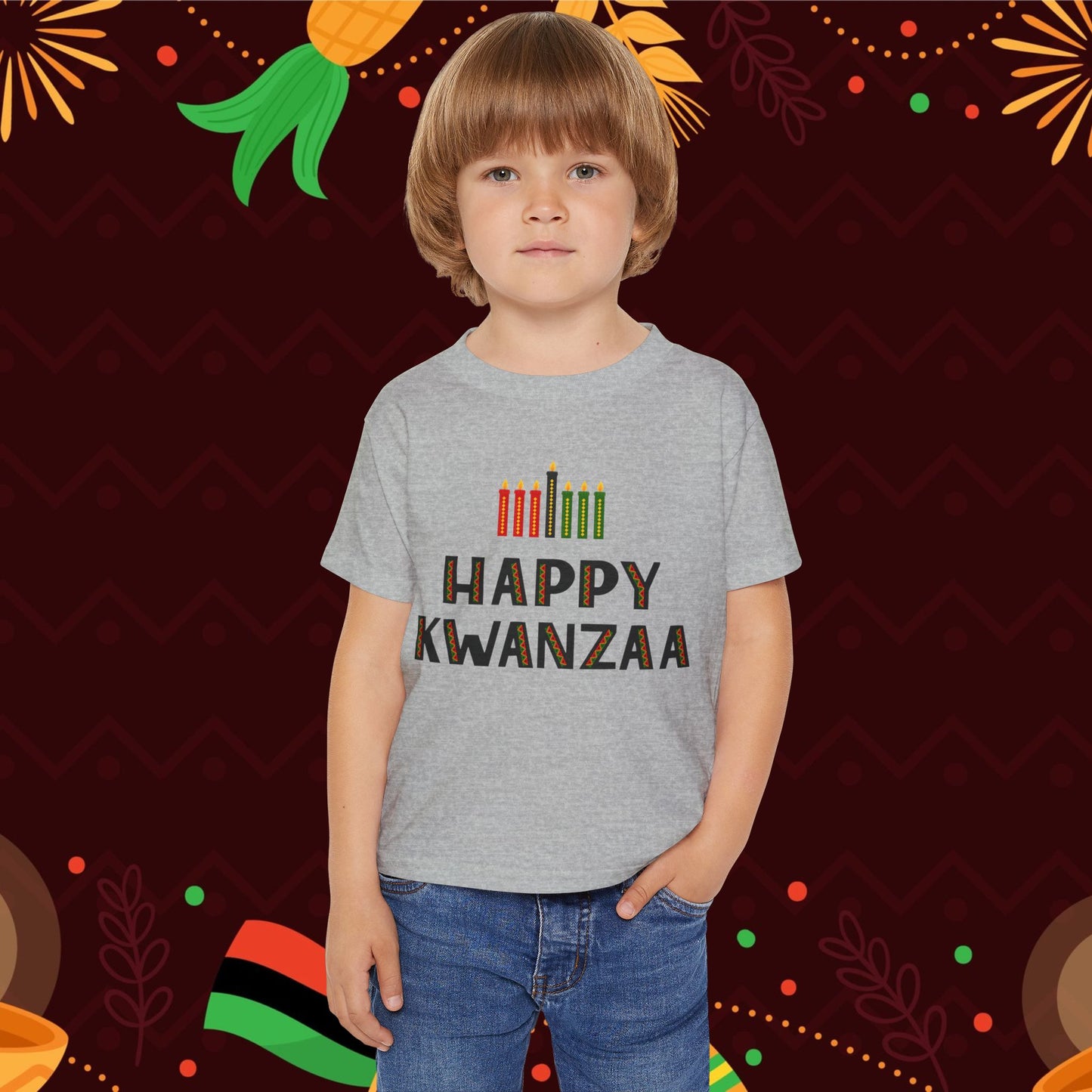 Happy Kwanzaa (Kinara) Toddler T-shirt