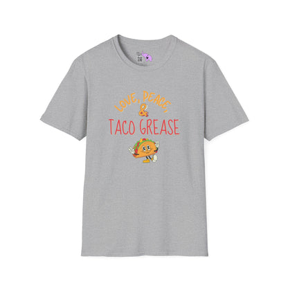 Love, Peace, & Taco Grease Adult T-shirt