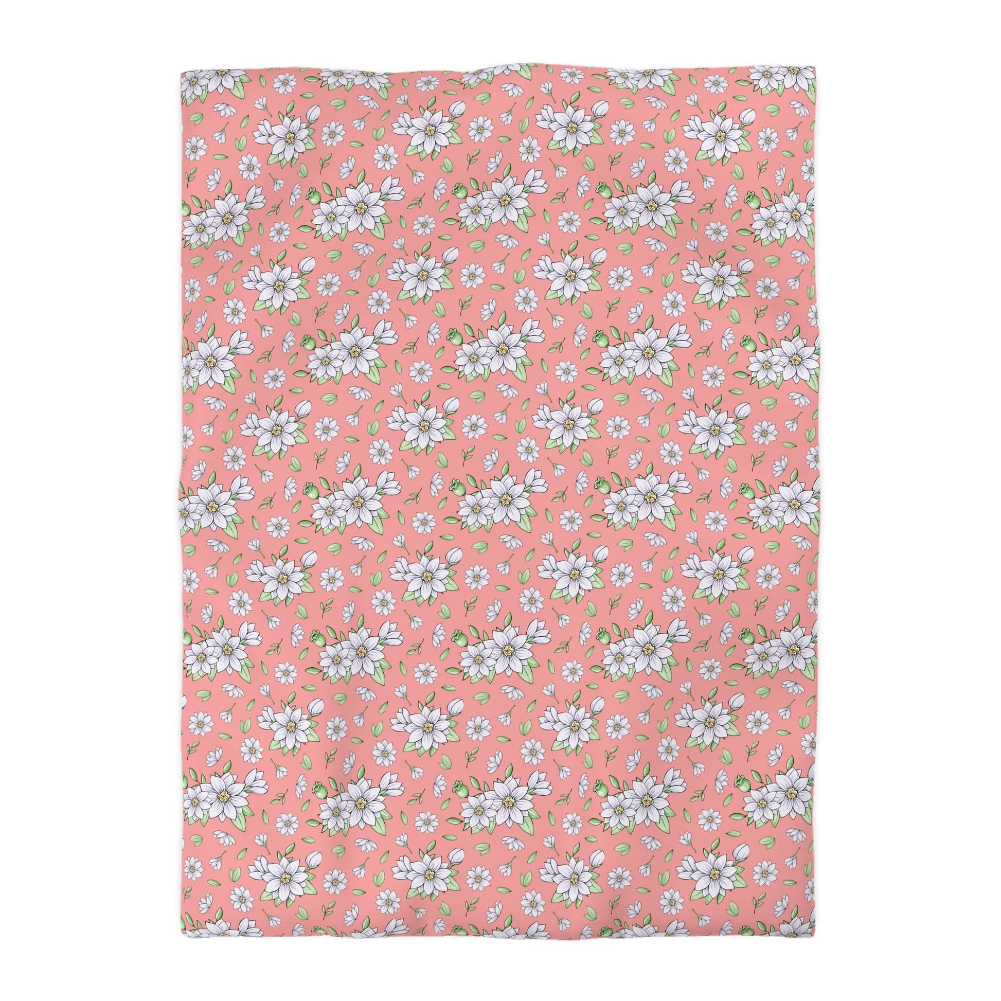 Jasmine Blush Garden Microfiber Duvet Cover