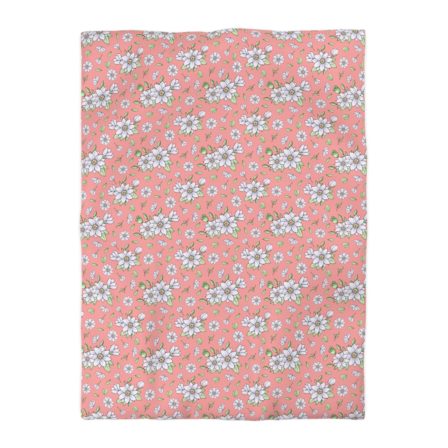 Jasmine Blush Garden Microfiber Duvet Cover