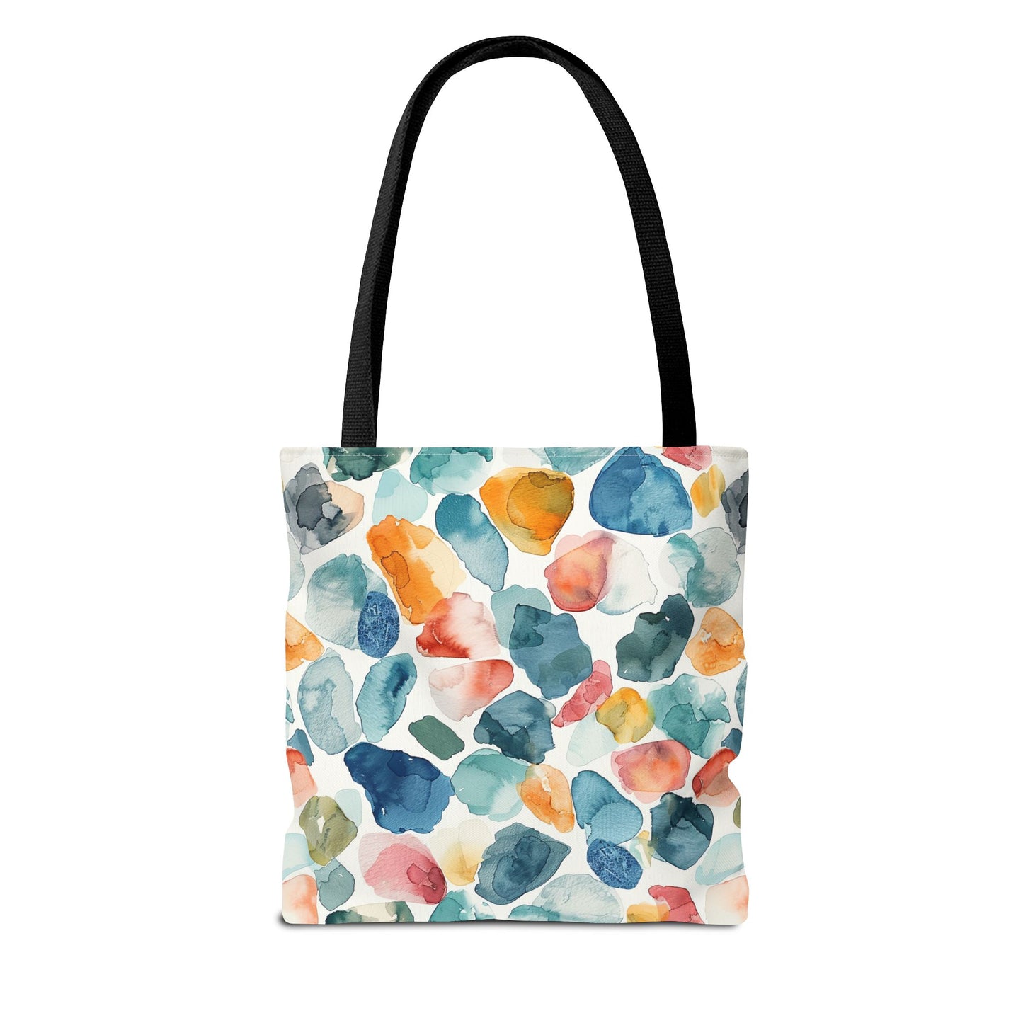 Watercolor Pebble Terrazzo Canvas Tote Bag