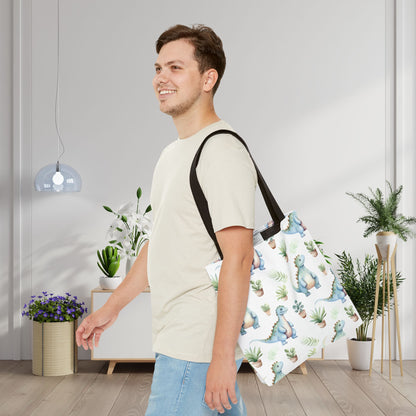 Adorable Dinosaurs Canvas Tote Bag