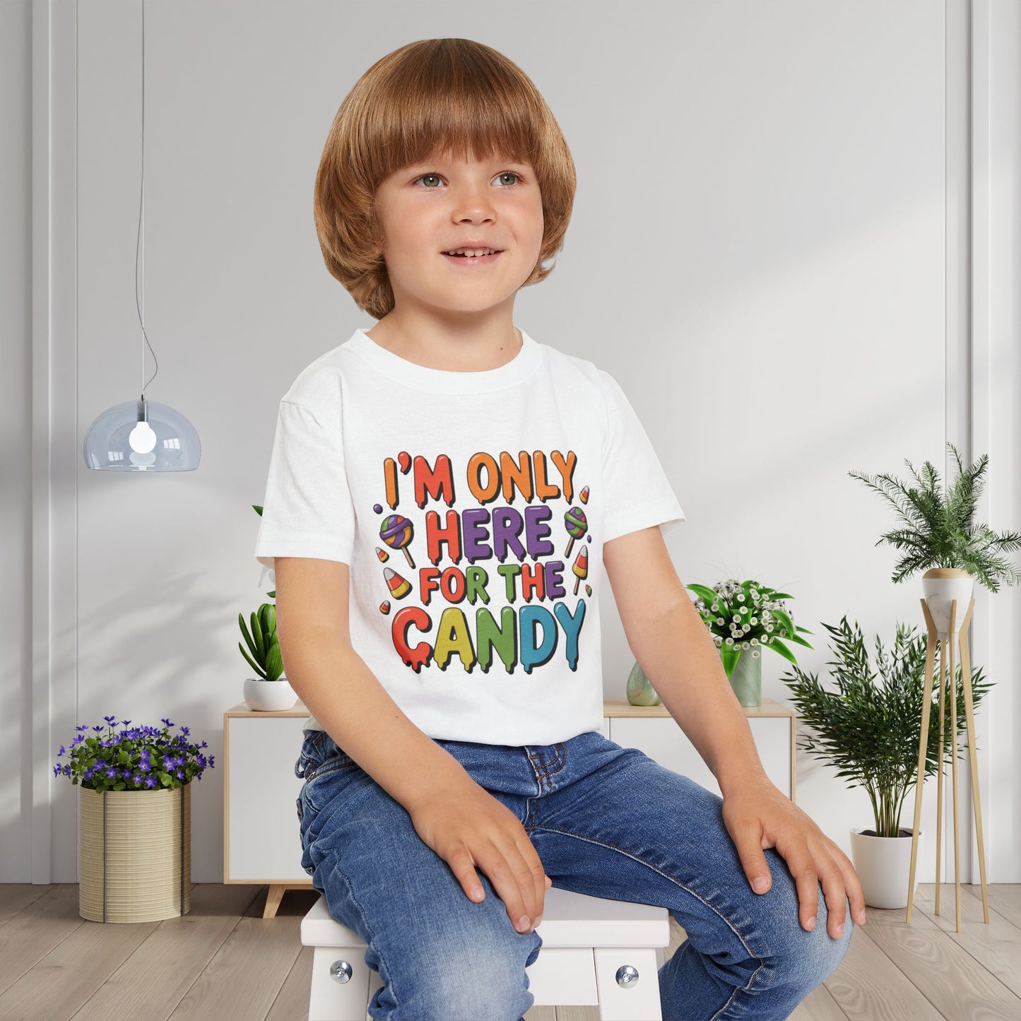I'm Only Here for The Candy Heavy Cotton™ Toddler T-shirt