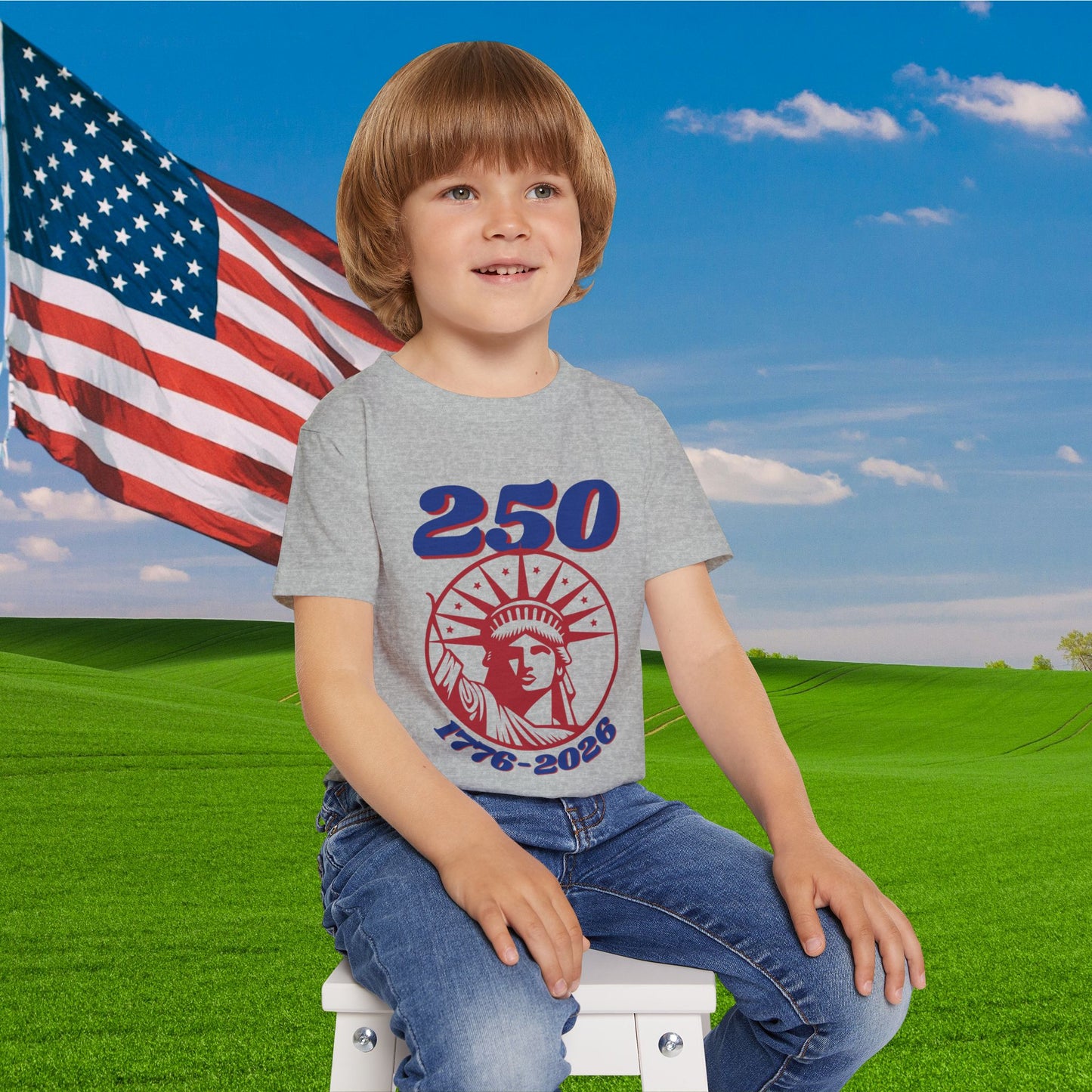 Statue of Liberty 240 1776-2026 Heavy Cotton™ Toddler T-shirt