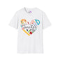 Teacher Supply Heart Adult T-shirt