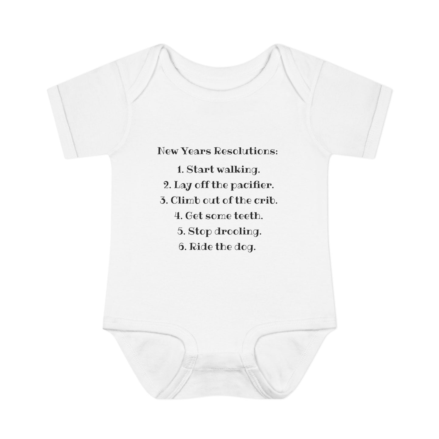New Years Resolutions (Baby) Infant Baby Rib Bodysuit