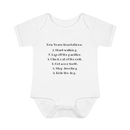 New Years Resolutions (Baby) Infant Baby Rib Bodysuit