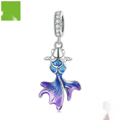 Gradient Oil Drop Mythical Animal Pendant