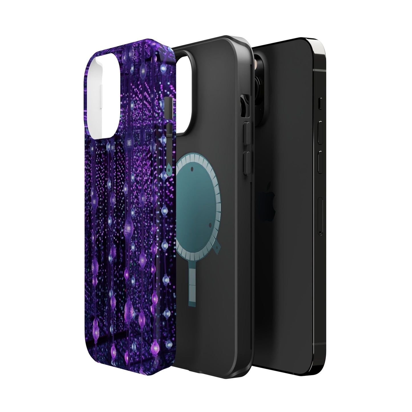 Purple Raindrops MagSafe® Compatible Tough Case for iPhone
