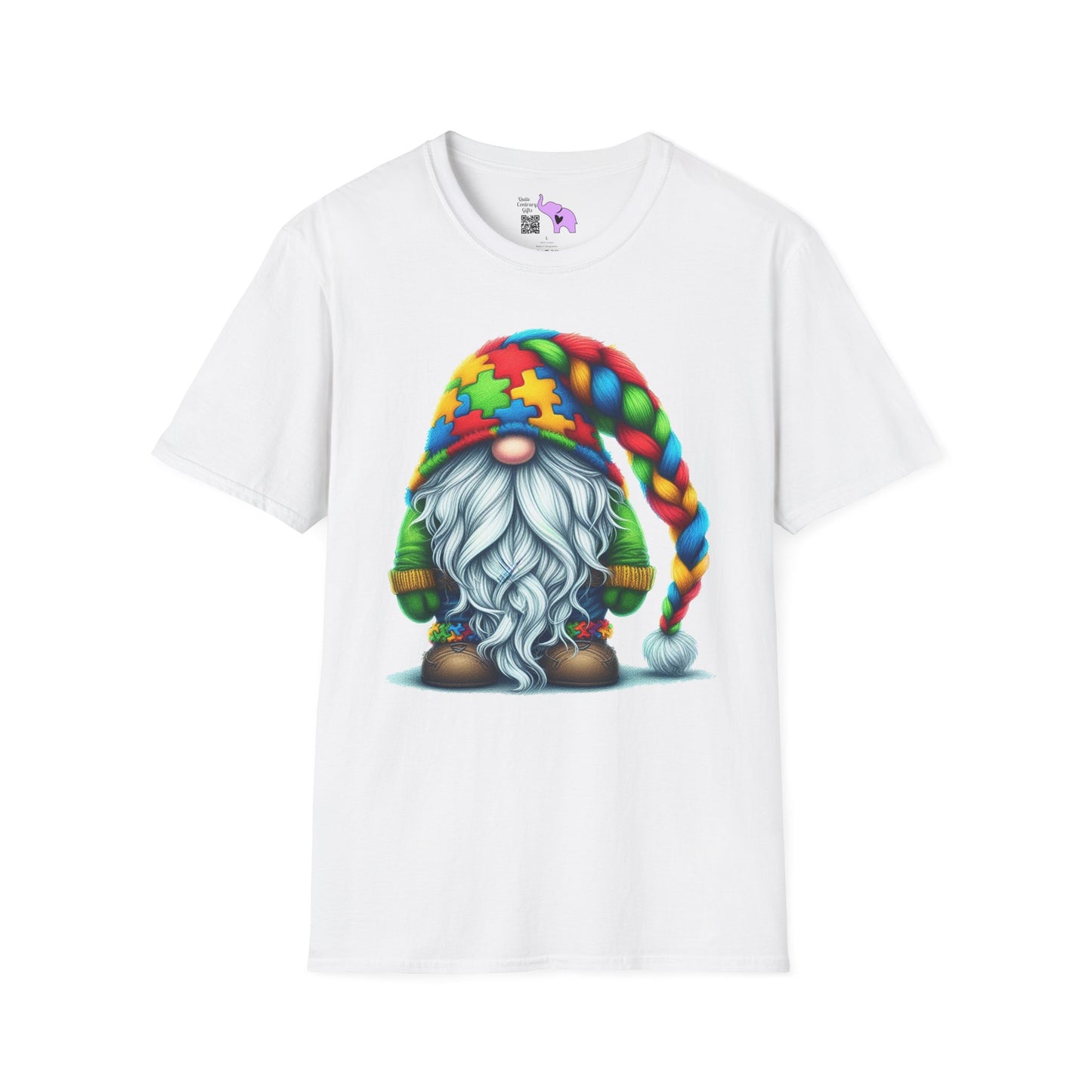 Autism Awarness Gnome Adult T-shirt