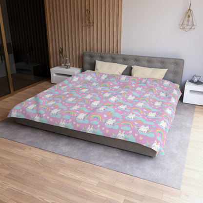 Rainbow Sky Riders Microfiber Duvet Cover