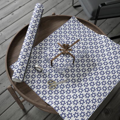Star of David Hanukkah Wrapping Paper