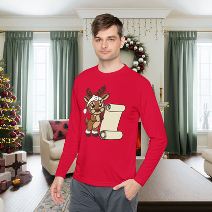 Reindeer Claus Adult Long Sleeve Tee