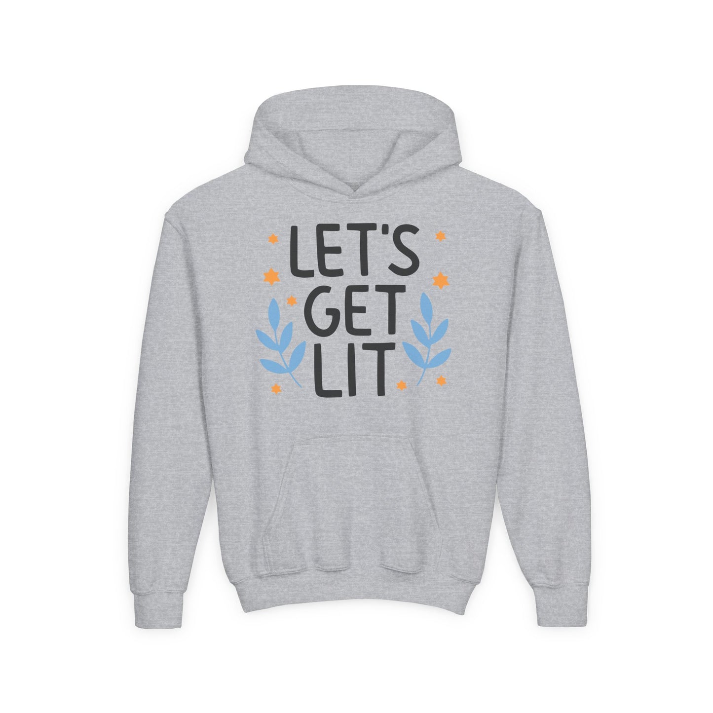 Hanukkah Let's Get Lit Youth Hoodie