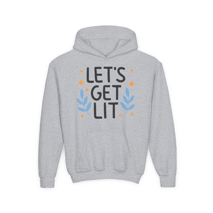 Hanukkah Let's Get Lit Youth Hoodie