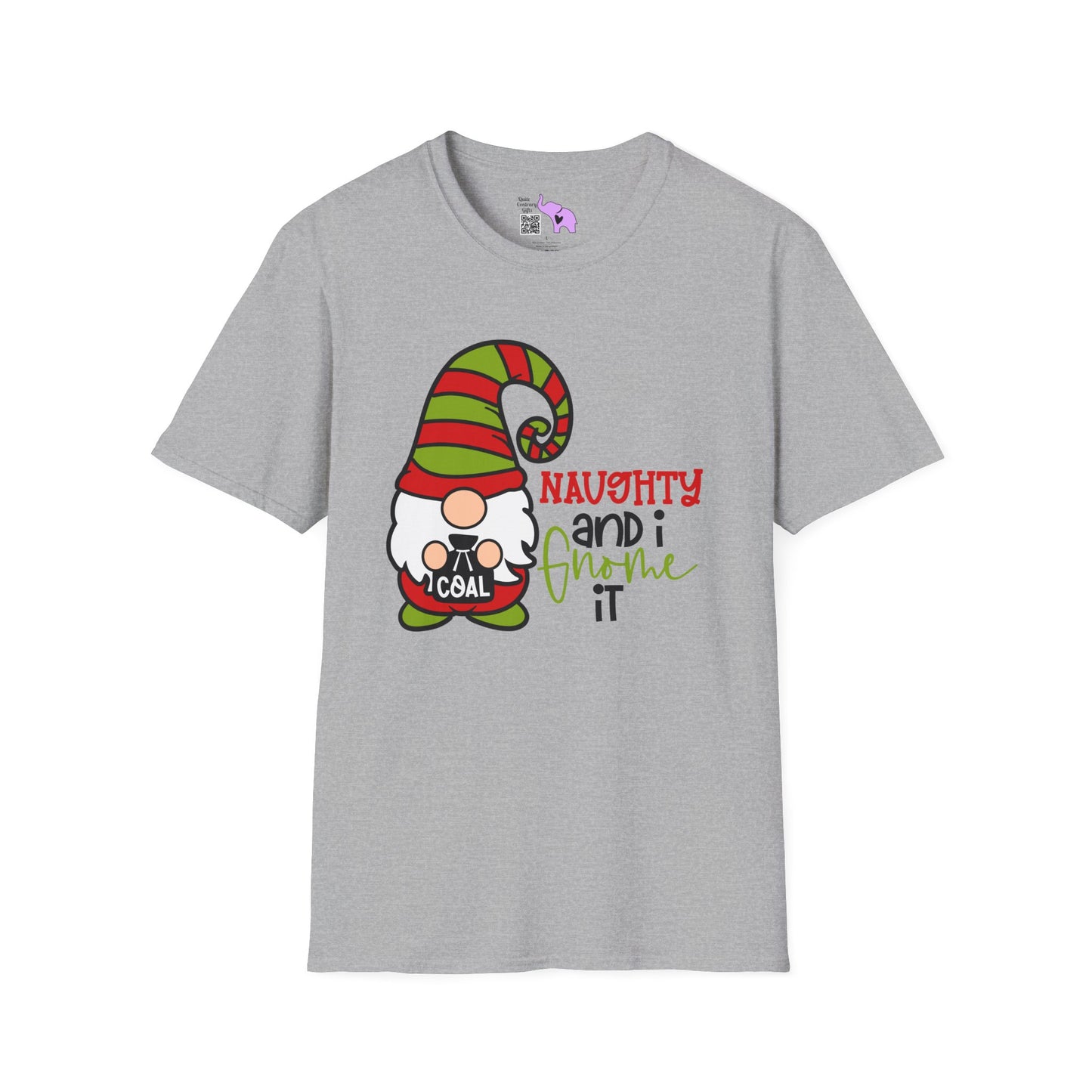 Naughty and I Gnome It Adult T-shirt
