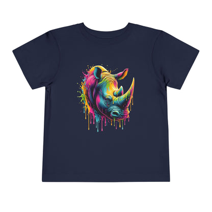 Colorful Rhino Toddler Tee