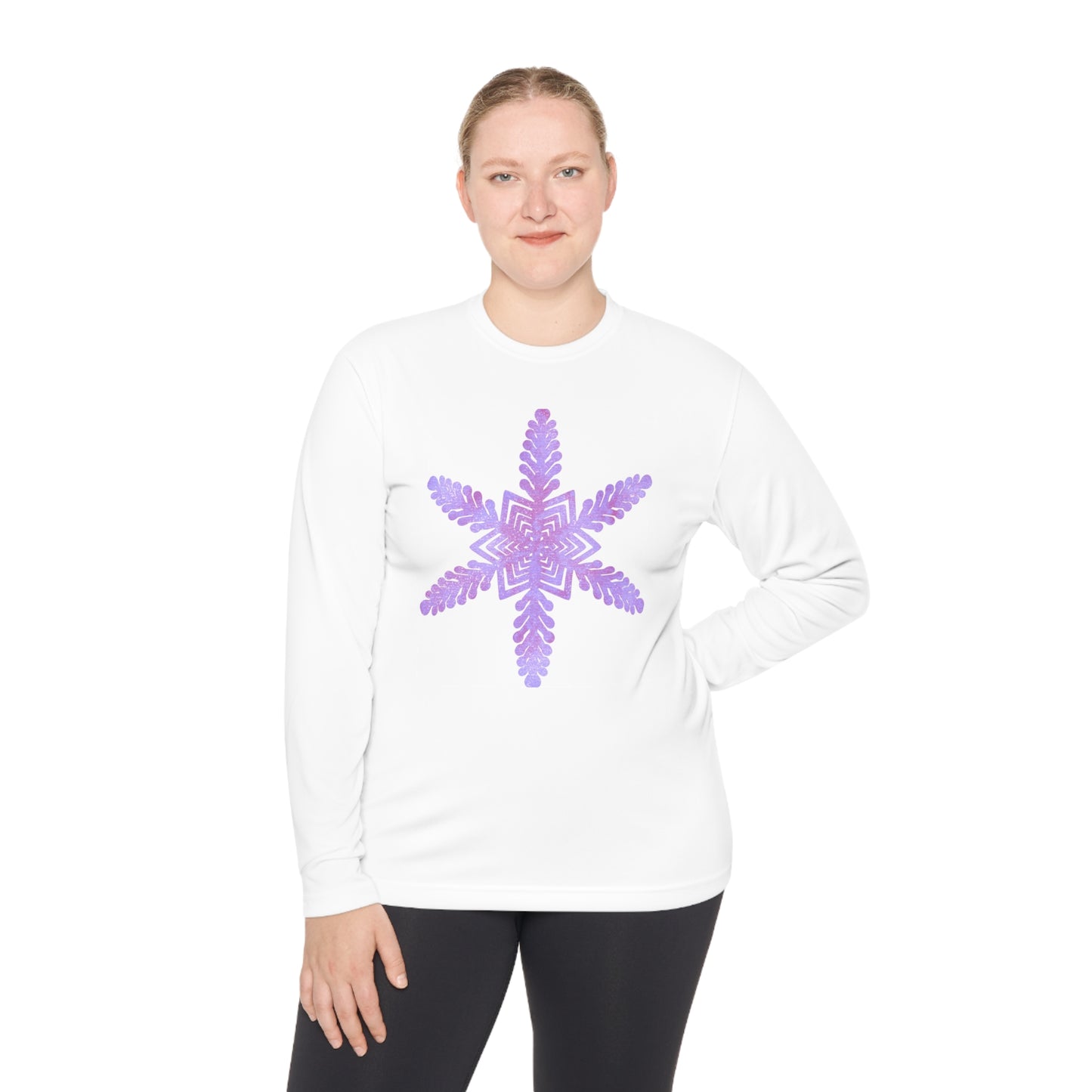 Large Snowflake 2 Adult Long Sleeve Tee