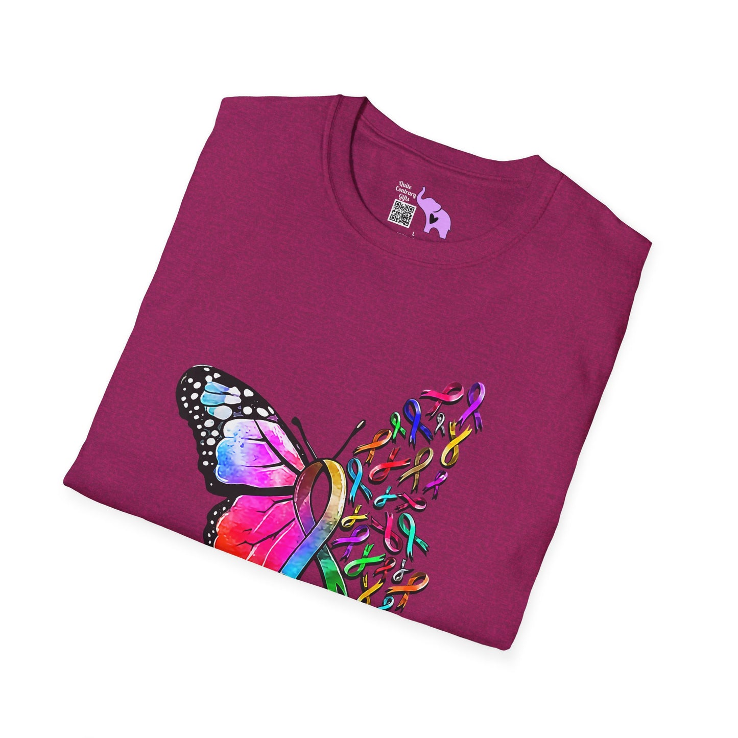 Butterfly Fight Cancer in All Colors 10 Adult T-shirt