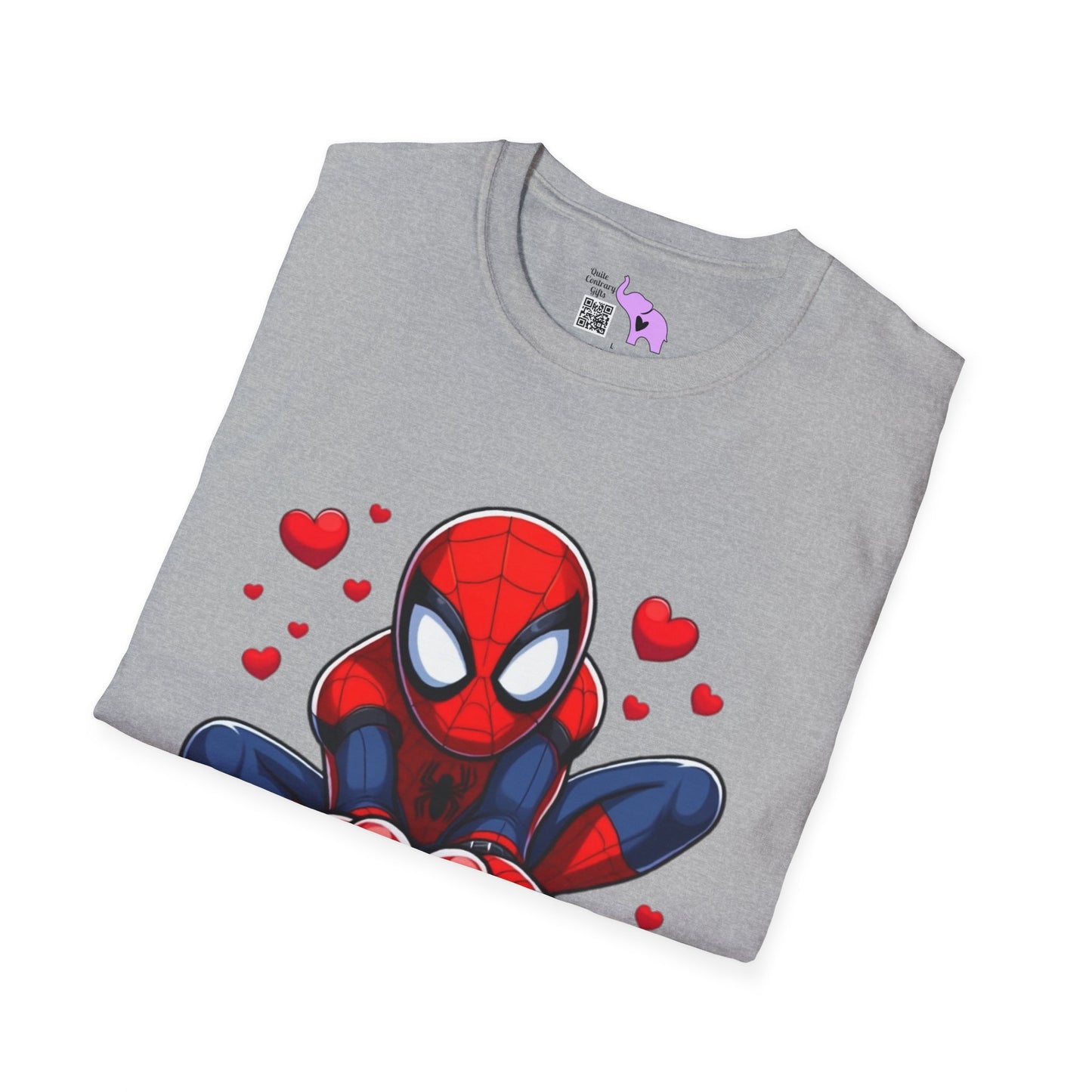 Valentines Spiderman Adult T-shirt