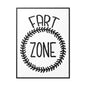 Fart Zone  2 Canvas Wraps, Vertical Frame