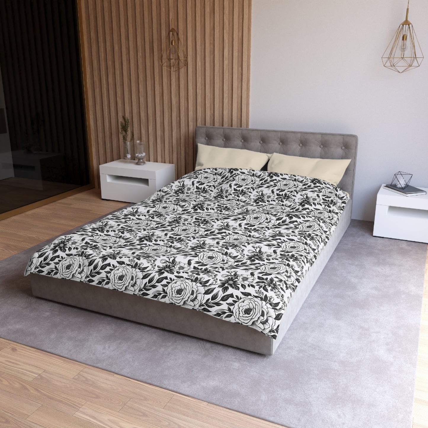 Whispering Blooms Microfiber Duvet Cover