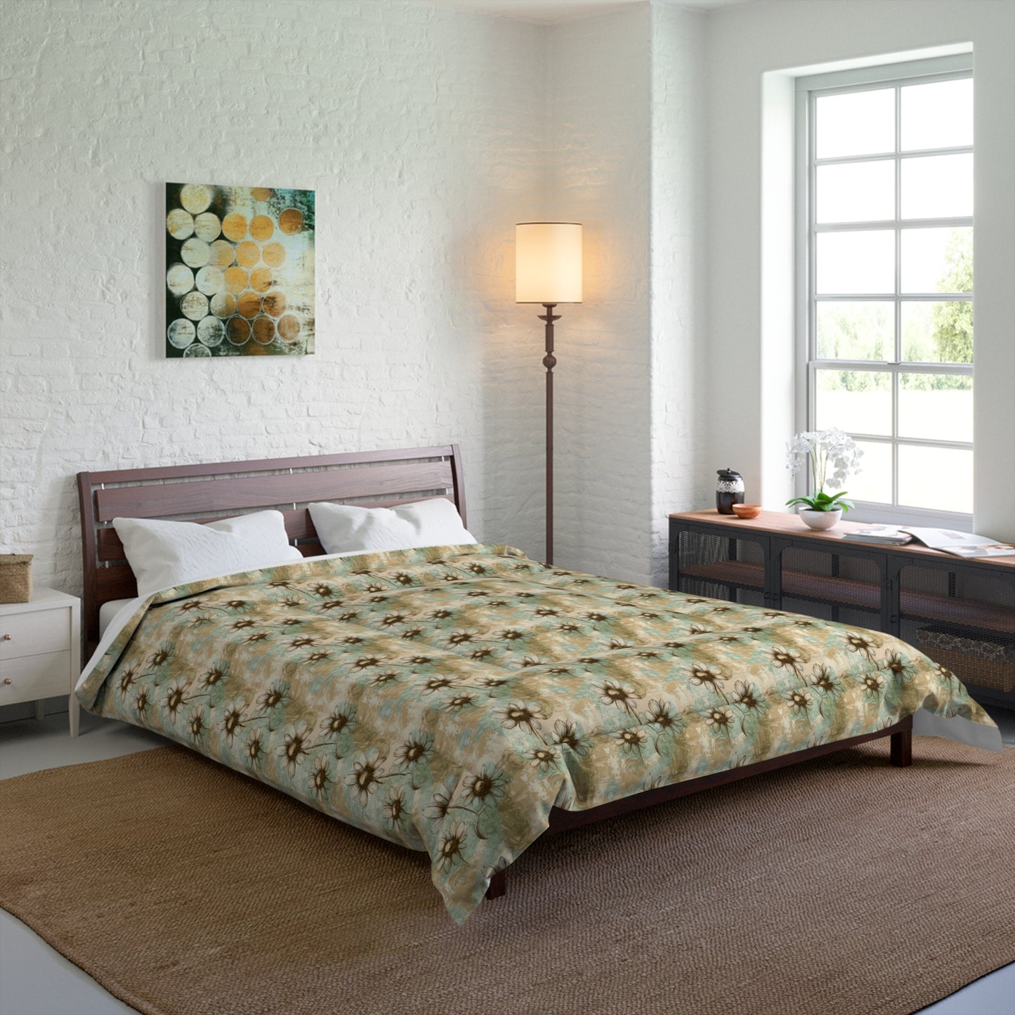 Worn Meadow Daisies Basic Bedding Set