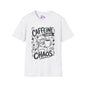 ""Caffeine Before Chaos (Cat) Adult T-shirt
