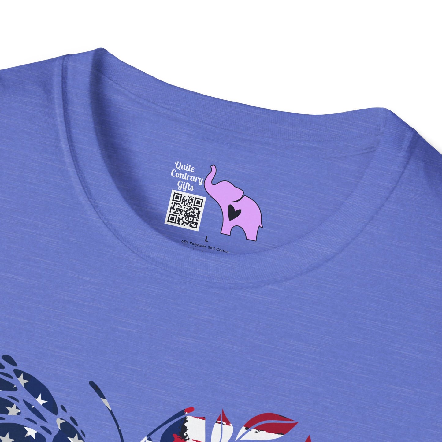 American Flag Butterfly Adult T-shirt