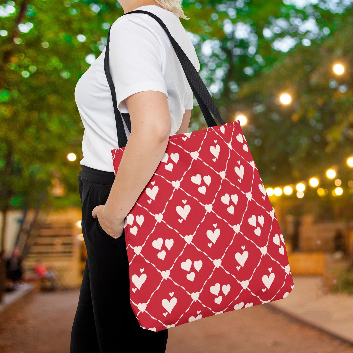 Sweetheart Trellis Canvas Tote Bag