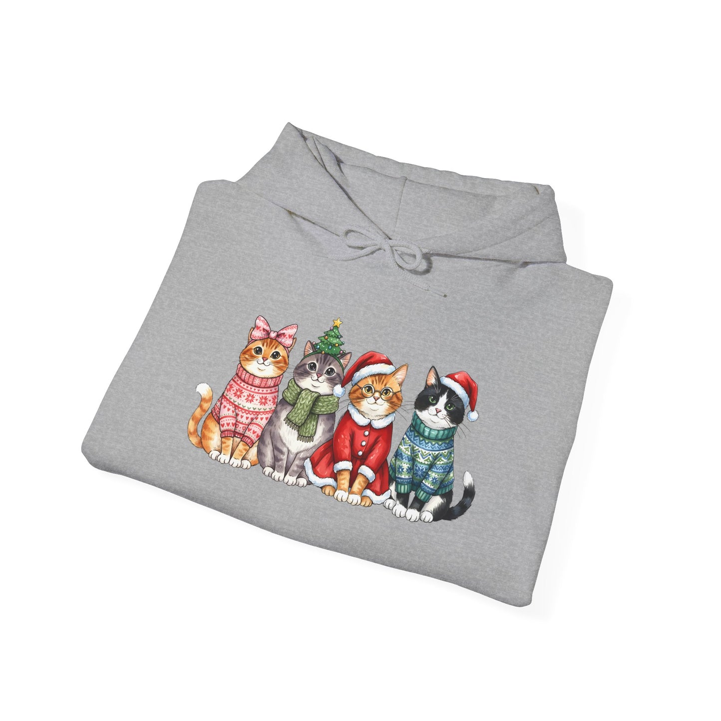 Meowy Christmas Crew Adult Heavy Blend™ Hooded Sweatshirt