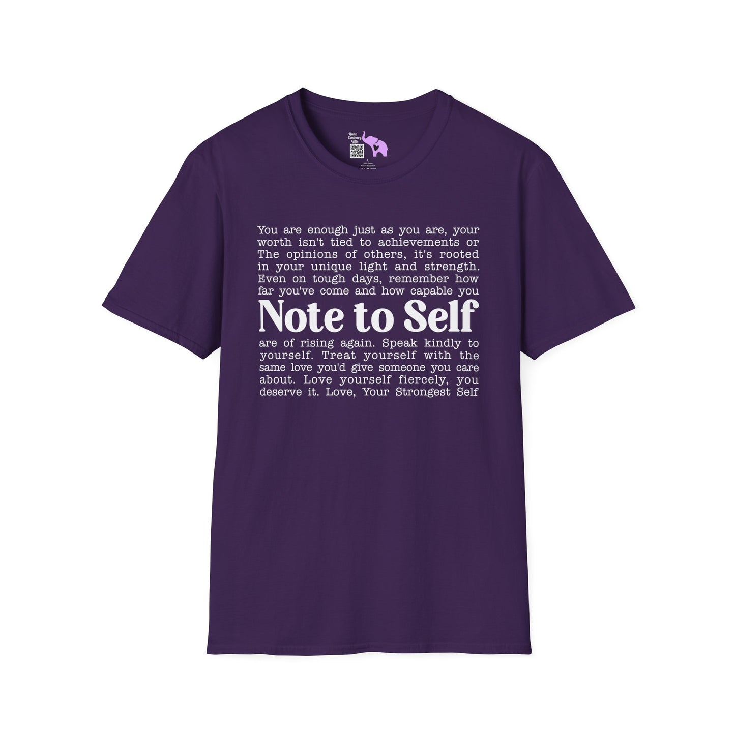Note To Self... Adult T-shirt