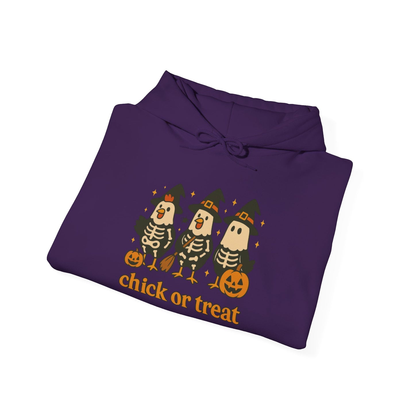 Chick or Treat (Skeleton Costume) Heavy Blend™ Hooded Sweatshirt
