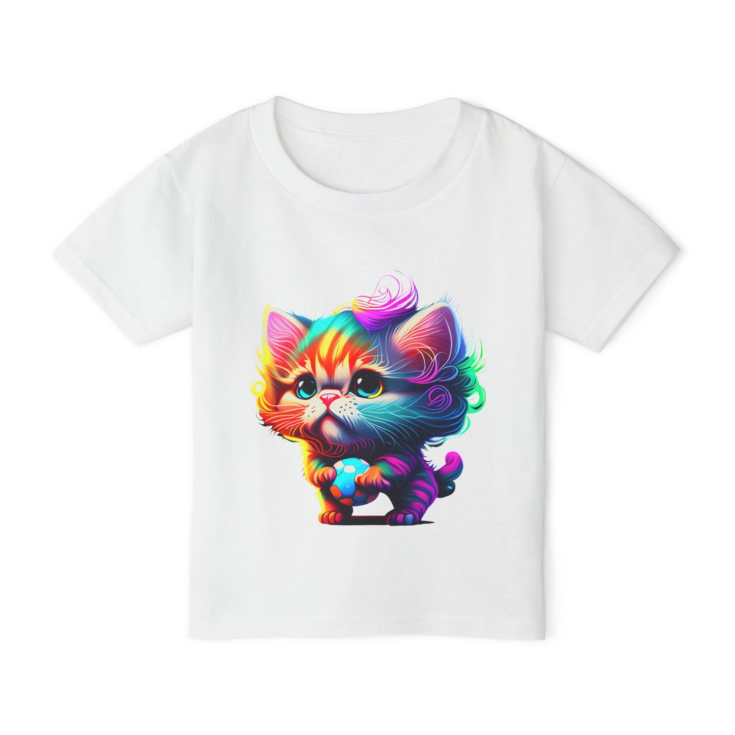 Cute Colorful Kitten Heavy Cotton™ Toddler T-shirt