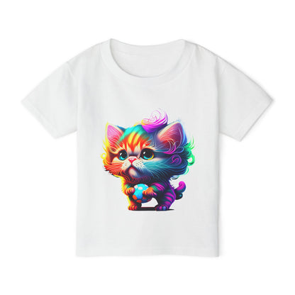 Cute Colorful Kitten Heavy Cotton™ Toddler T-shirt