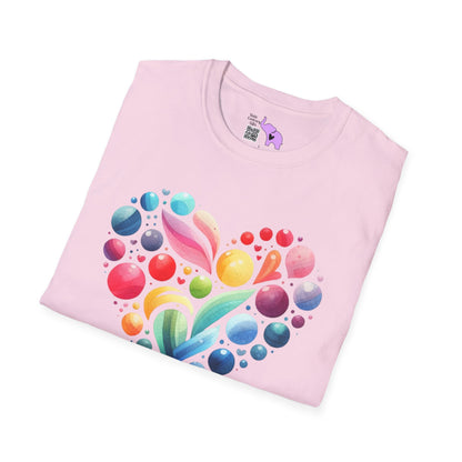 Color Pop Heart Adult T-shirt