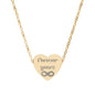 Infinity Duet Personalized Engraved Heart Necklace