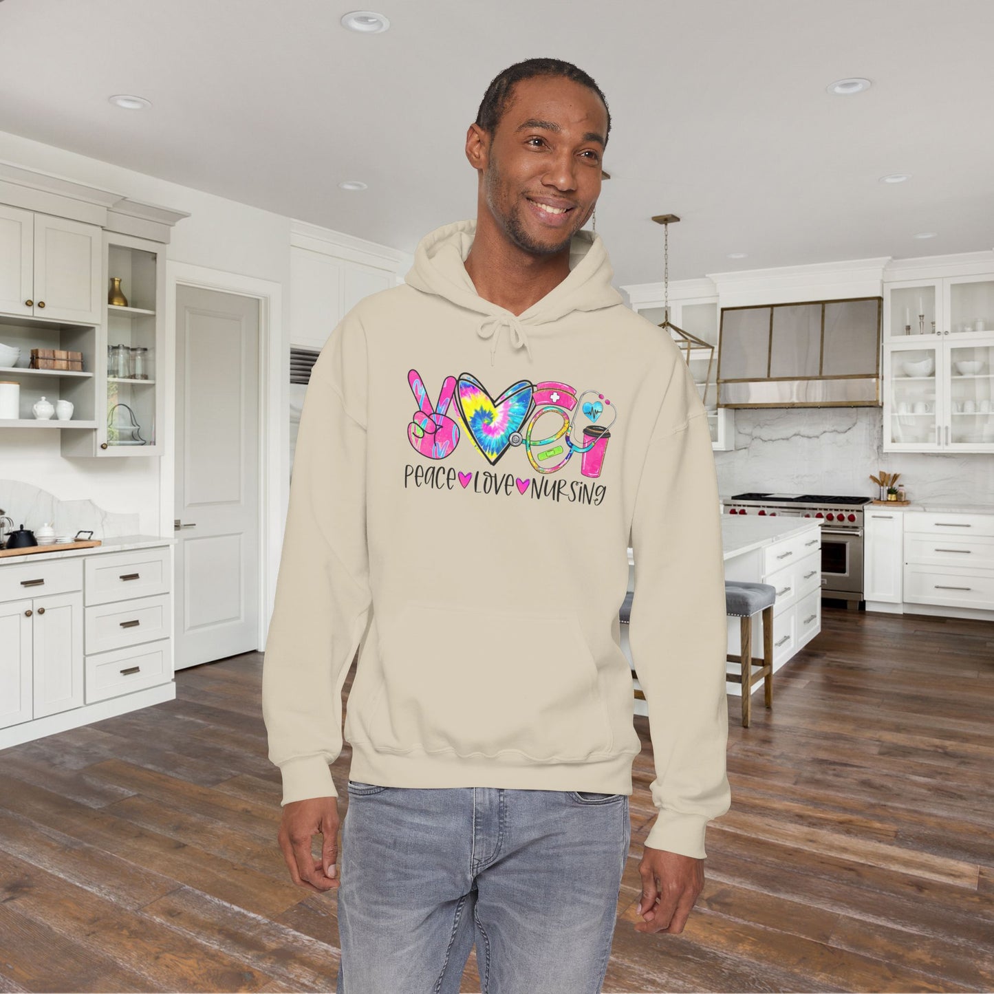 Love Peace Nursing Heavy Blend™ Hooded Sweatshirt