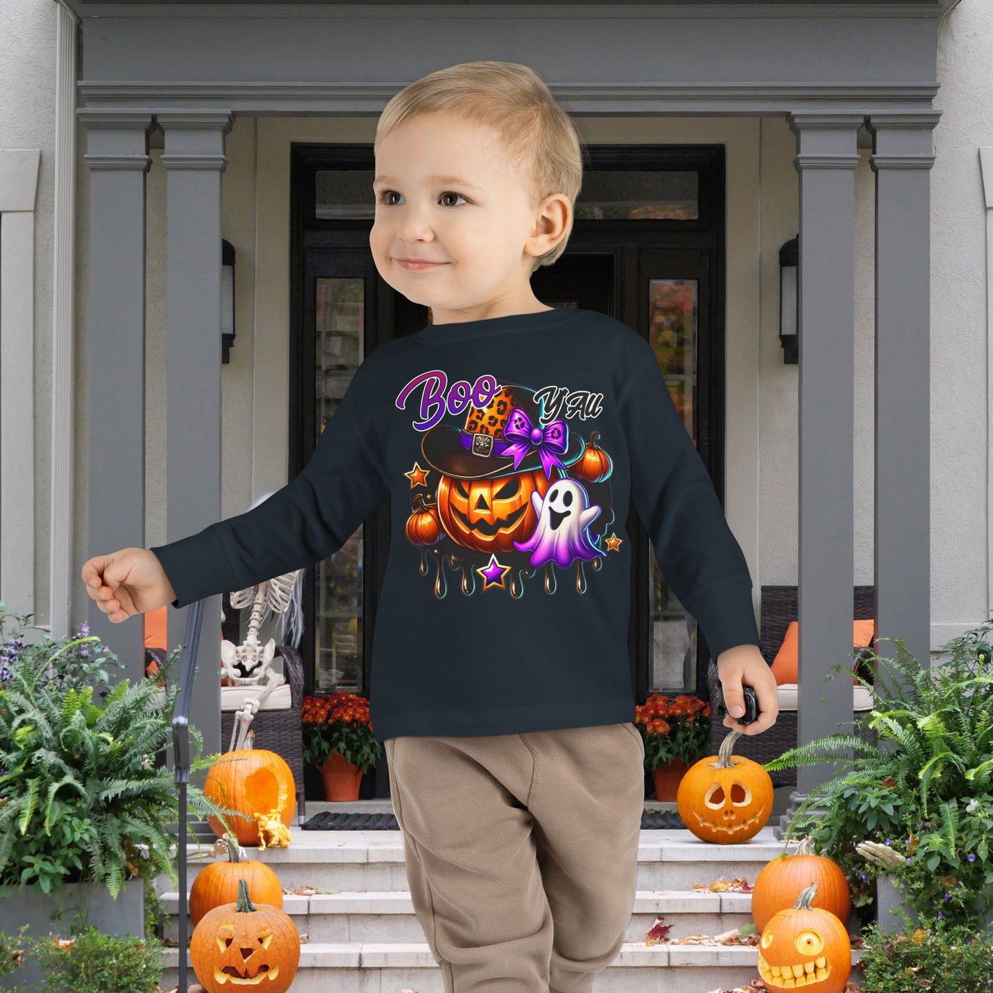 Boo Y'all Toddler Long Sleeve Tee