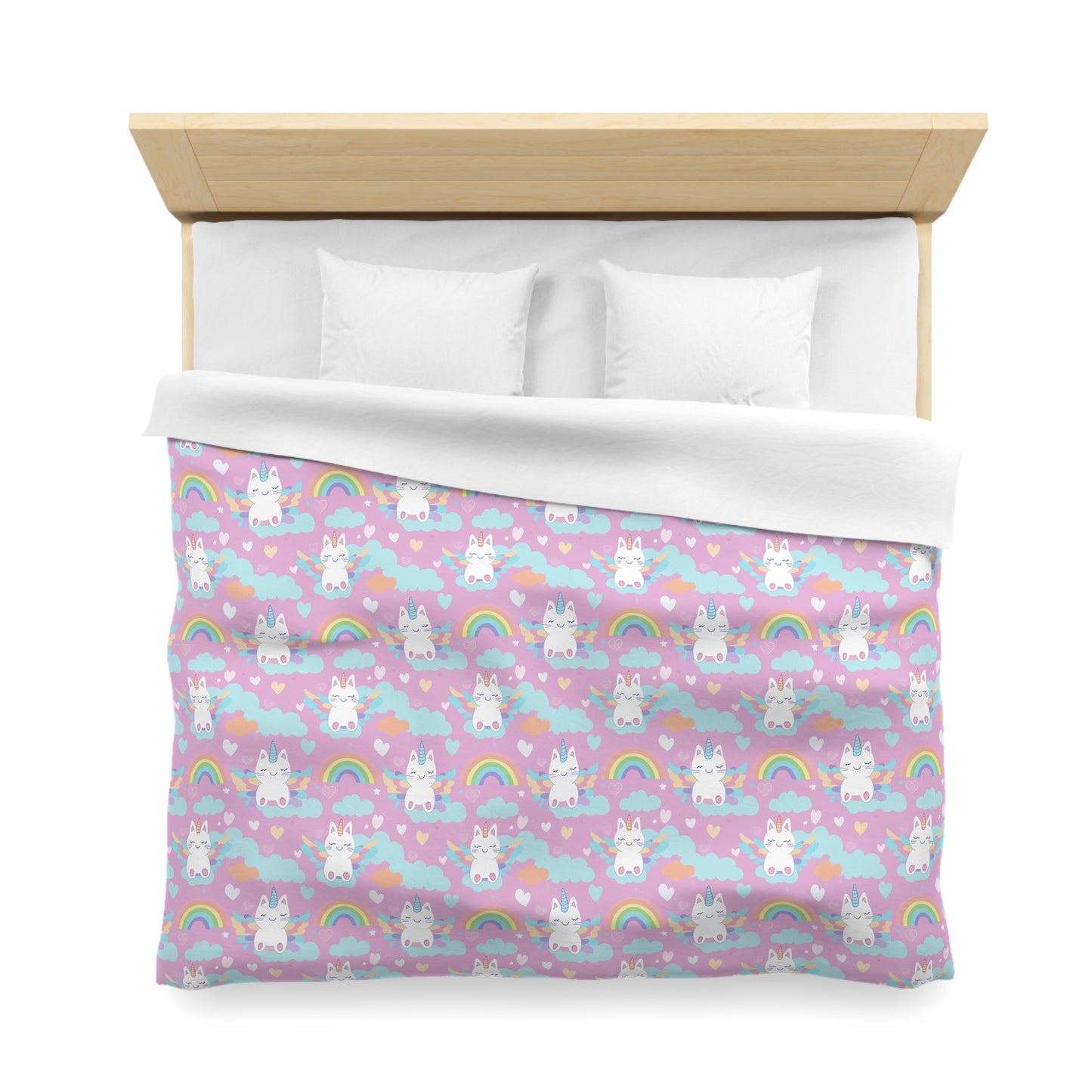 Rainbow Sky Riders Microfiber Duvet Cover