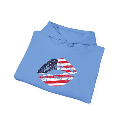 American Flag Lips Heavy Blend™ Hooded Sweatshirt