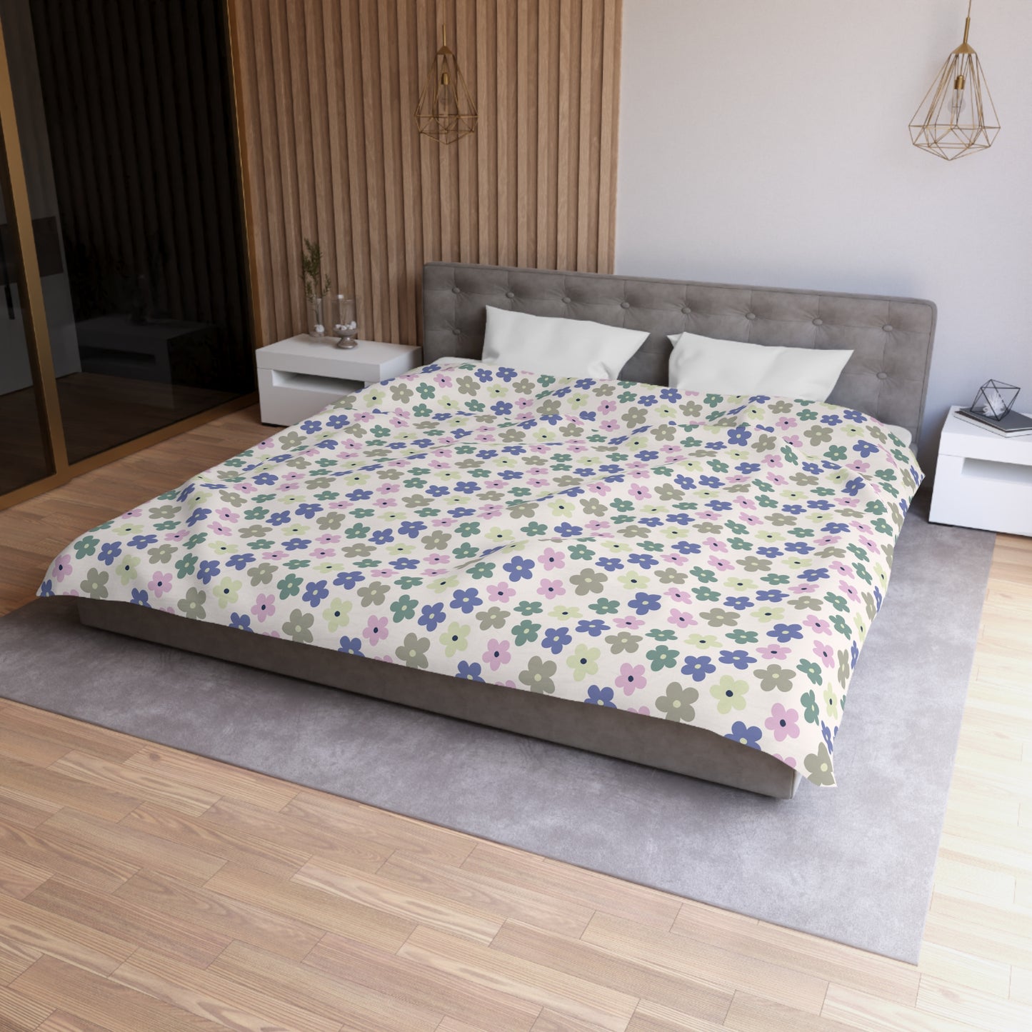 Earthbound Blooms Microfiber Duvet Cover