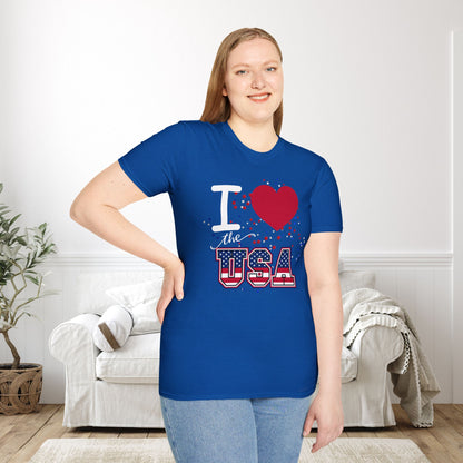 I Love The USA Adult T-shirt