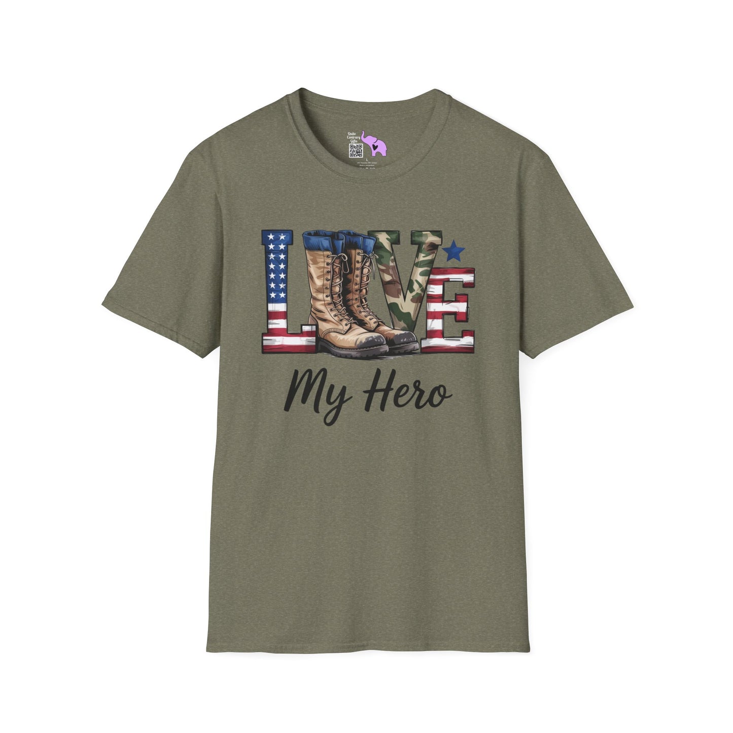Love My Hero (Military Boots) Adult T-Shirt