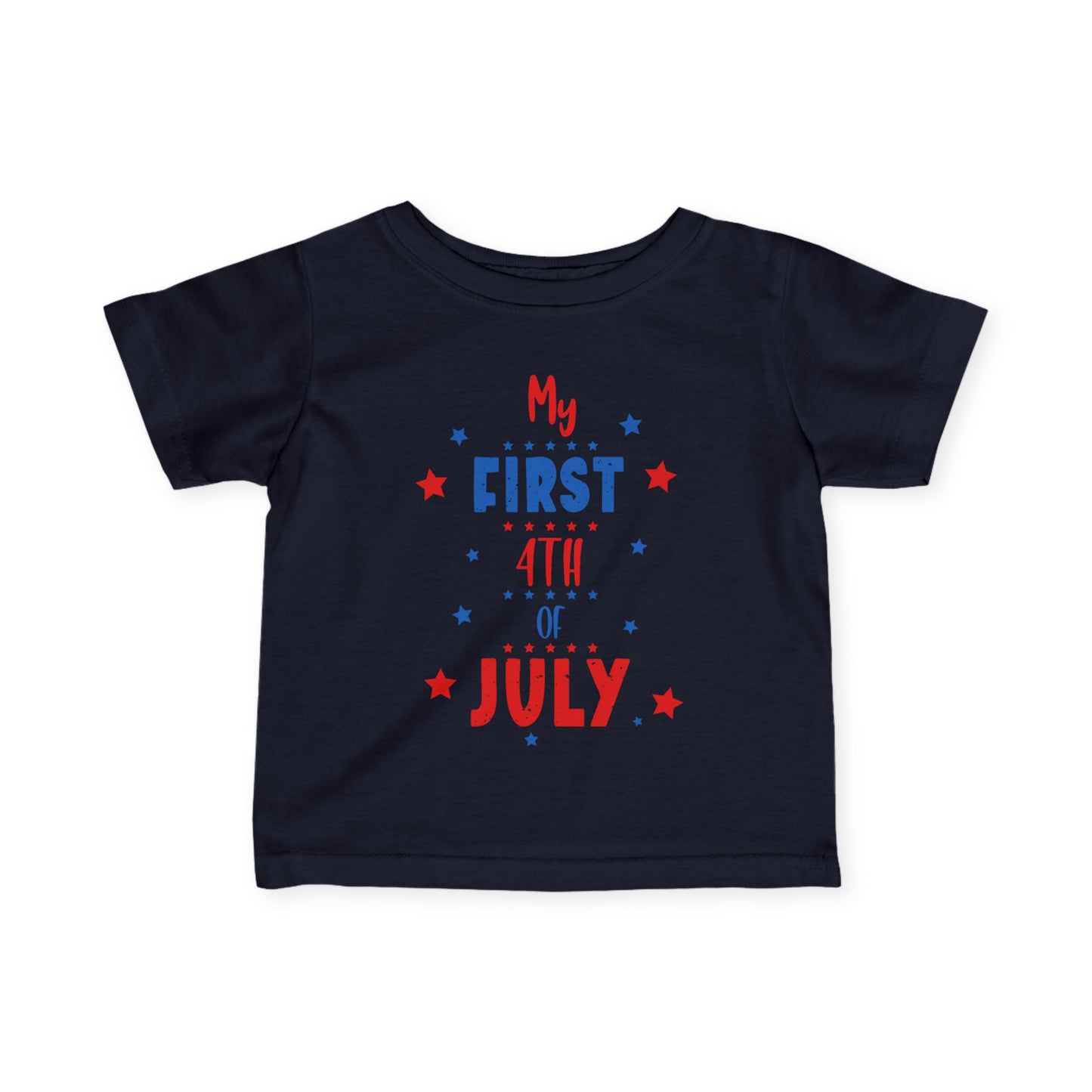 My First 4th of July (Stars) Infant Soft T-Shirt